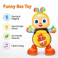 Fabrika Çıkışı Sevimli Işıklı Arı Robotu Müzik ve Işıklarla Dans Eden Duyusal İnteraktif Oyuncak Çocuklar İçin Parti Oyuncağı