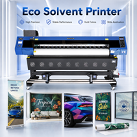 Impresora Eco-Solvente de 1.8m 2.1m, Impresora de Inyección de Tinta para Impresión de Vinilos y Pancartas, Plotter de Inyección de Tinta