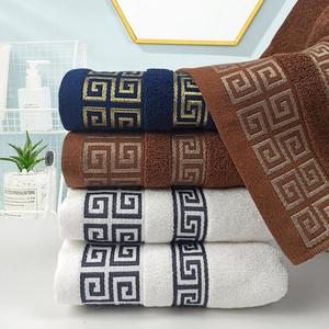 Juego de Toallas de Baño de Algodón con Patrón Geométrico, Rectangulares, Jacquard, para Uso Doméstico, para Adultos - Product Image 6