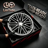 Rueda de Repuesto Forjada Personalizada, Negro Brillante Mecanizado con Múltiples Radios, para Tuning de Autos, Alta Precisión y Plazo de Entrega Corto