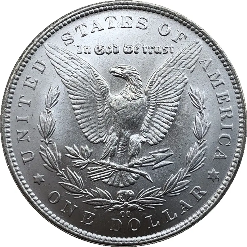 Grosir 96 buah Set 1878-1921 koin peringatan dekoratif reproduksi berlapis perak dolar Morgan Amerika Mint berkilau