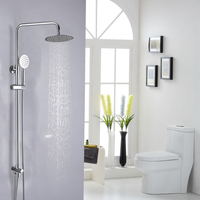 Colonne de douche carrée en acier inoxydable avec mitigeur 2 voies et robinet de bain à effet pluie