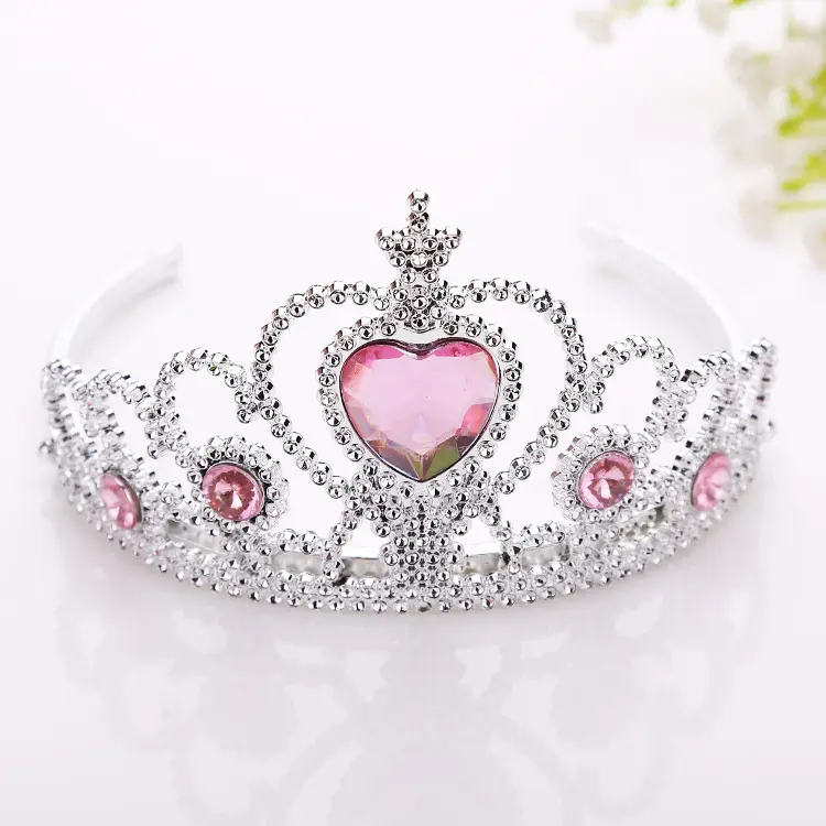 Bán Hot Giá Rẻ Công Chúa Vương Miện Trẻ Em Nhựa Acrylic Bridal Crowns Mũ Nón Magic Wand