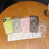 Coque de téléphone magnétique translucide ultra-fine en PC givré effet brouillard, en stock, pour iPhone 18 17 16 Pro Max, protection anti-rayures