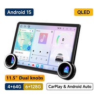 Reproductor Estéreo para Vehículo Android 15 OEM ODM de 8 Núcleos QLED, Unidad Principal Android, Reproductor de DVD para Auto, Navegación GPS