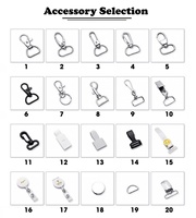 Porte-badge en polyester tissé double couche avec boucle et logo brodé pour un usage cadeau haut de gamme