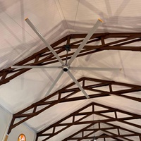 Ventilateur de plafond industriel HVLS de 16 pieds avec moteur BLDC et engrenage, 6 pales, 220V/380V