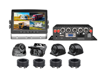 Grabadora de Video DVR Móvil Cmsv6 de 4 Canales para Camiones, H.265, Tarjeta SD, 1080p, 4G, GPS, WiFi, Doble Voltaje 12-36V, Monitor de Estacionamiento