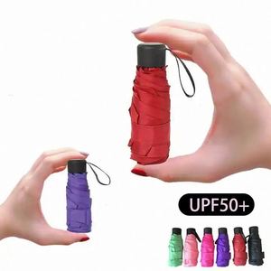 Promotion Wholesale 5-Folding Printing Anti Uv Summer Gift Phone Umbrellas Mini Sun Pocket Compact Umbrella for Travel - Product Image 1