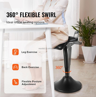 Tabouret d'équilibre ergonomique avec poignée pour une assise active, idéal pour les cabines acoustiques