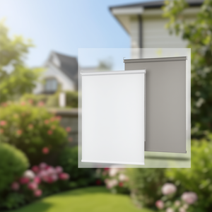 ม่านม้วนสีทึบเออร์ปสล์ 200x180 ซม. สีขาวเทาผสมสี - Product Image 1