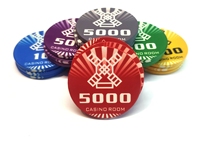 Nouveau design 43mm 12g de jetons de poker en céramique et jetons-Pièces de jeu de casino à collectionner durables et non toxiques