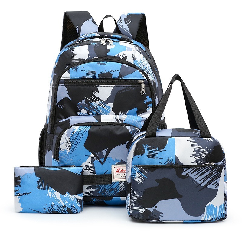 Ensemble trois pièces bleu-taille unique