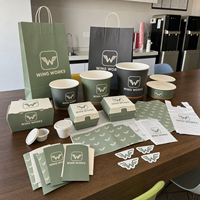 Boîte en papier jetable personnalisée avec logo pour emballage de repas (hamburger, poulet frit, frites) – Fournisseur export pour services de restauration