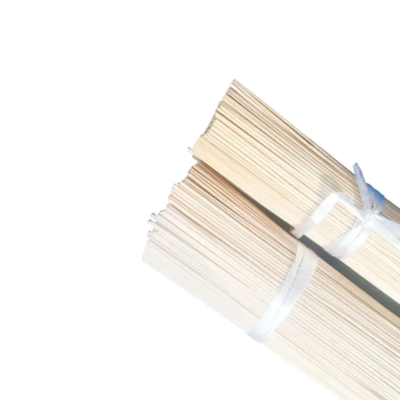 Palitos de bambú crudo de 1,2-5mm para incienso, venta al por mayor, palitos de bambú crudo redondos de color natural personalizados, palitos de bambú para barbacoa