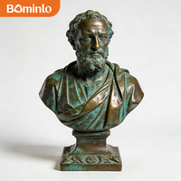 Statue de Buste d'Homme Barbu de Style Européen, Sculpture d'Art Antique pour Musée, Bibliothèque, Étude et Projets Architecturaux