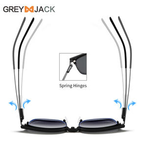 Lunettes de soleil magnétiques Greyjack, monture en acier inoxydable, polarisées, vision nocturne, lunettes pour hommes, monture complète, verres TAC - Product Image 3