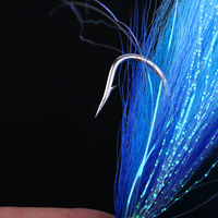 # Mouche de pêche 5/0 Fish Head Minnow Streamer pour eau salée, avec hameçon à ardillon robuste, pour la pêche à la truite, au bar et au brochet, leurres et appâts pour la pêche au gros gibier