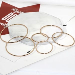 Xinfly 18K Rose Gold Polished Plain Round <b>Hoop</b> Earrings AU750 Fine Jewelry - Product Image 2