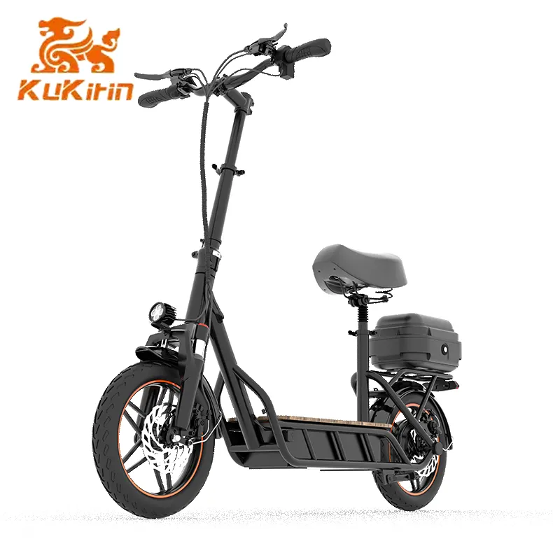 Новейшие 14-дюймовые электрические скутеры с сиденьем для 2023 склада в ЕС, Kukirin C1 Pro EU, 48 В, 25 А/ч, 500 Вт, 100 км