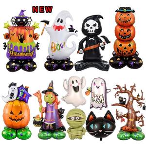 Nouveau 3D Stéréo Base Halloween En Aluminium <span class=keywords><strong>Film</strong></span> Ballon Dessin Animé <span class=keywords><strong>Momie</strong></span> Sorcière Forme pour Retour À L'école Nouvel An Chinois Caractéristiques Hélium - Product Image 5