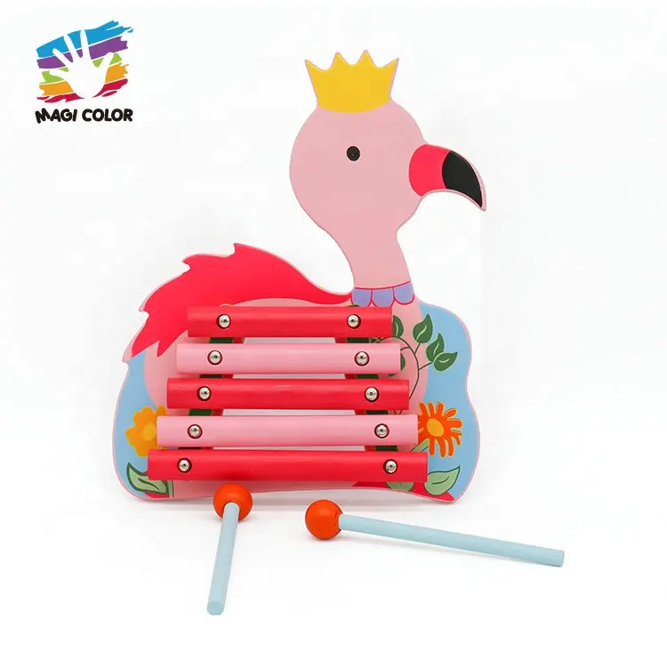 Nieuw Ontwerp Educatief Flamingo Vormige Houten Xylofoon Speelgoed Voor Kinderen W07c086