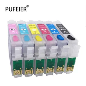 T0801-T0806 Refillable Ink Cartridge With Reset Chip For Epson PX700W PX710W PX800FW PX810 PX650 PX50 PX660 PX720WD PX730WD CISS