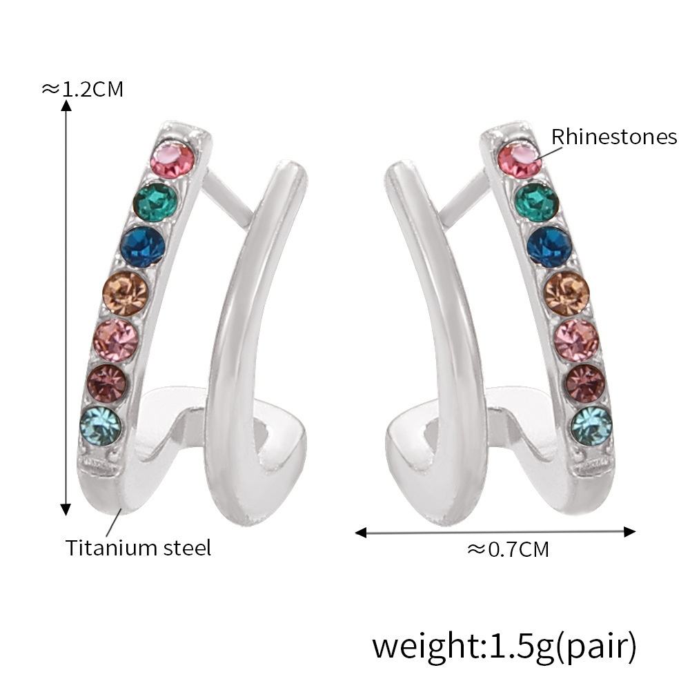 Boucles d'oreilles diamant couleur acier