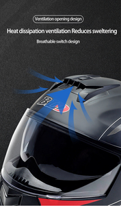 Mũ bảo hiểm mô tô full <span class=keywords><strong>face</strong></span> lật cằm, kính đôi, kiểu dáng cổ điển, đạt chuẩn DOT - Product Image 6