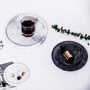 Bán Buôn Cổ Điển Đá Phục Vụ Tấm Vòng Catchall Lưu Trữ Khay Nhà Phòng Khách Trang Trí Nội Thất Bằng Đá Cẩm Thạch Trang Sức Hiển Thị Khay - Product Image 2