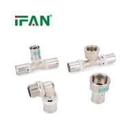 IFAN Factory vend des raccords de pression haute température multicouches en laiton pour tuyaux PEX de 16-32 mm