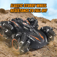 LASIVE TOYS 2.4G Télécommande Voiture de course Jouet Roues lumineuses Musique Haute Vitesse Stunt Drift Tumbling 7 Canaux Câble USB