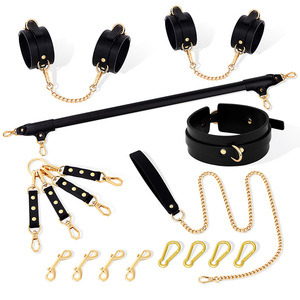 Accessori SM: Manette in Pelle per Gambe, Collari per Addestramento Femminile, Attrezzatura per Bondage e Tortura - Product Image 1