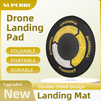 Plateforme d'atterrissage pliable professionnelle pour drone, imperméable, 75 cm, PVC/Nylon noir, pour tous les modèles par Superlieur