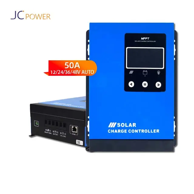 Régulateur solaire Mppt 50a 60a 12v 24v 36v 48v fonctionnement automatique 150v Dc écran Lcd haute définition pour système de moniteur solaire