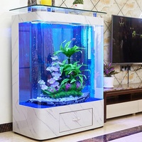 Aquarium en verre personnalisé de 200 gallons, design moderne pour salons/salles à manger, vente directe d'usine, utilisation en intérieur