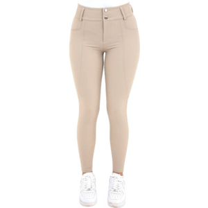 Pantalones de montar de alta calidad para mujer, pantalones ecuestres con agarre de silicona, bolsillo para teléfono móvil - Product Image 1