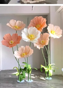 Amapola Gigante Artificial, Flor de Simulación para Decoración de Bodas, Exhibición en Escaparates de Centros Comerciales, Moldeado por Inyección - Product Image 2
