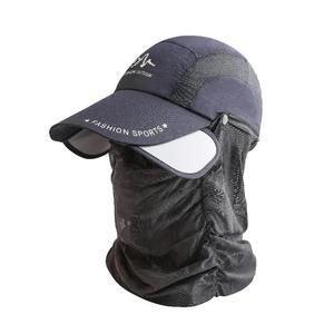Lvxingzhe Gorra de béisbol de secado rápido para exteriores con protector facial, sombrero transpirable de ala ancha para protección solar de verano para adultos - Product Image 3