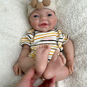 Poupée en silicone ultra douce de 18 pouces, corps entier, nouveau-né, <span class=keywords><strong>bébé</strong></span> <span class=keywords><strong>fille</strong></span>, poupée <span class=keywords><strong>reborn</strong></span>, poupée de confort pour les personnes âgées - Product Image 3