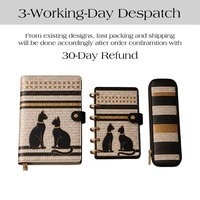 Ensemble cadeau Hongbo Black Cat Budget Planner avec stylo diamant, organiseur d'argent liquide et carnet de suivi des dépenses pour femmes