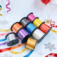 Ruban en PP solide personnalisé, rouleau de 150 m, pour emballages cadeaux floraux, mariage, ballons, Noël, festivals, Halloween, anniversaires