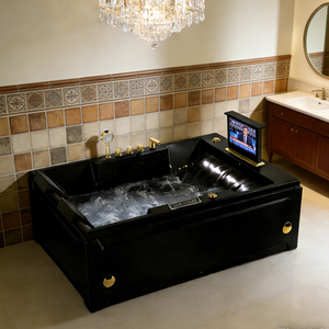 2 Baignoires d'angle de luxe avec hydromassage Bluetooth, jets d'air, fonction de levage et écran TV intégré - Product Image 2