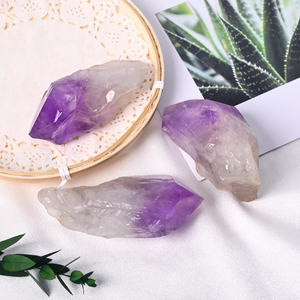 天然ルースクォーツ宝石用原石ラフクリスタル大型アメジスト歯結晶癒し用原石 - Product Image 4