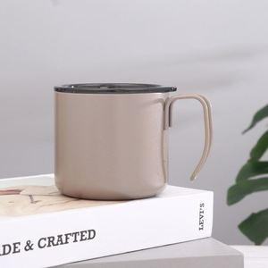 แก้วกาแฟสแตนเลสสองชั้น ขนาด 13 ออนซ์ ดีไซน์ใหม่ ทันสมัย พร้อมหูจับ เก็บอุณหภูมิได้ - Product Image 1
