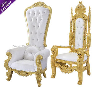 Fournisseur de Foshan, chaise de luxe en or, dossier haut, style antique, pédicure, trône royal, meubles pour événements de mariage - Product Image 6
