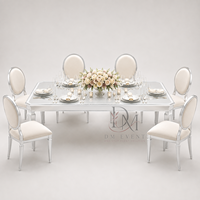 Table de banquet rectangulaire haut de gamme en acier inoxydable avec plateau miroir et pieds coniques pour événements de mariage – Vente en gros