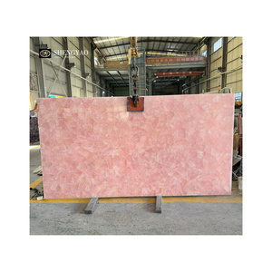 Tùy chỉnh tự nhiên mờ đá Rose <span class=keywords><strong>Quartz</strong></span> Backlit tinh thể màu Hồng Onyx ngọc Countertop - Product Image 5