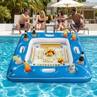 Table de jeu flottante gonflable en PVC pour jeux d'échecs, de cartes et de poker, bar à glace, prête à l'emploi transfrontalière, couleur unie, illimitée