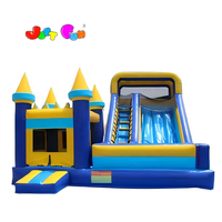 Jeux d'intérieur extérieurs commerciaux château sautant gonflable maison de rebond gonflable combinée avec toboggan à vendre